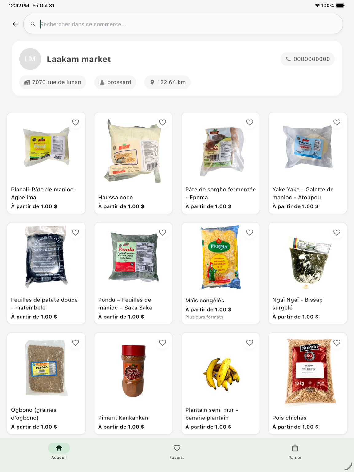 Aperçu de l'application Moufal